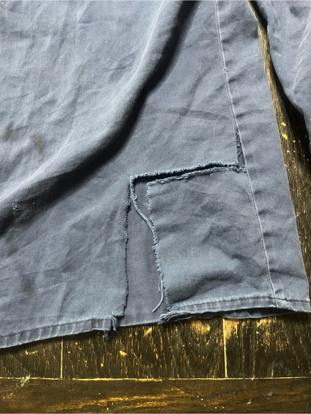 Aramark 1XLL Thrashed Work Shirt Reflective Mechanic Distressed Workwear - Picture 4 of 12